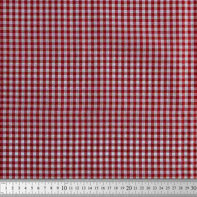 Tecido Estampado - Xadrez Vermelho Cor 2 - Des.2213 - 0,50x1,50mt