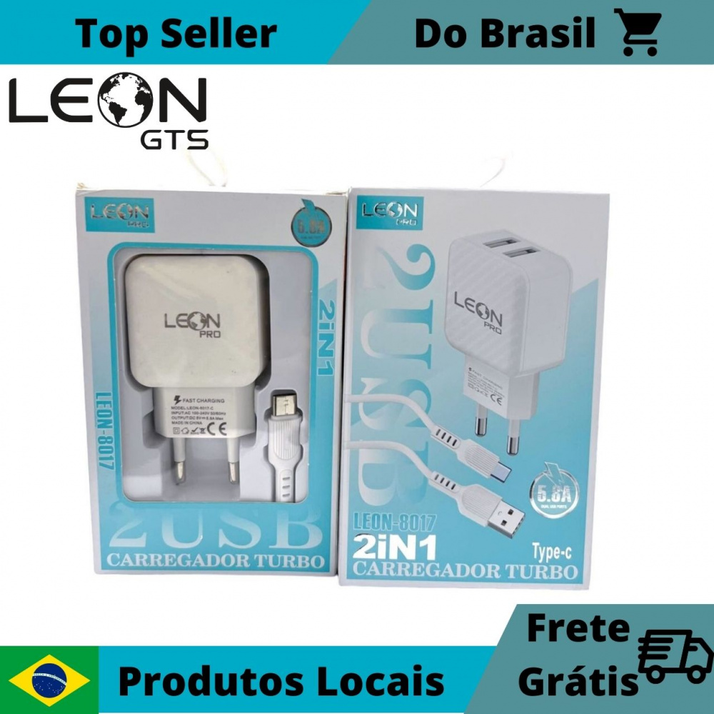 Carregador Turbo Carrega Rapido De Usb Tipo C Leon Da Leon Gts Juvib