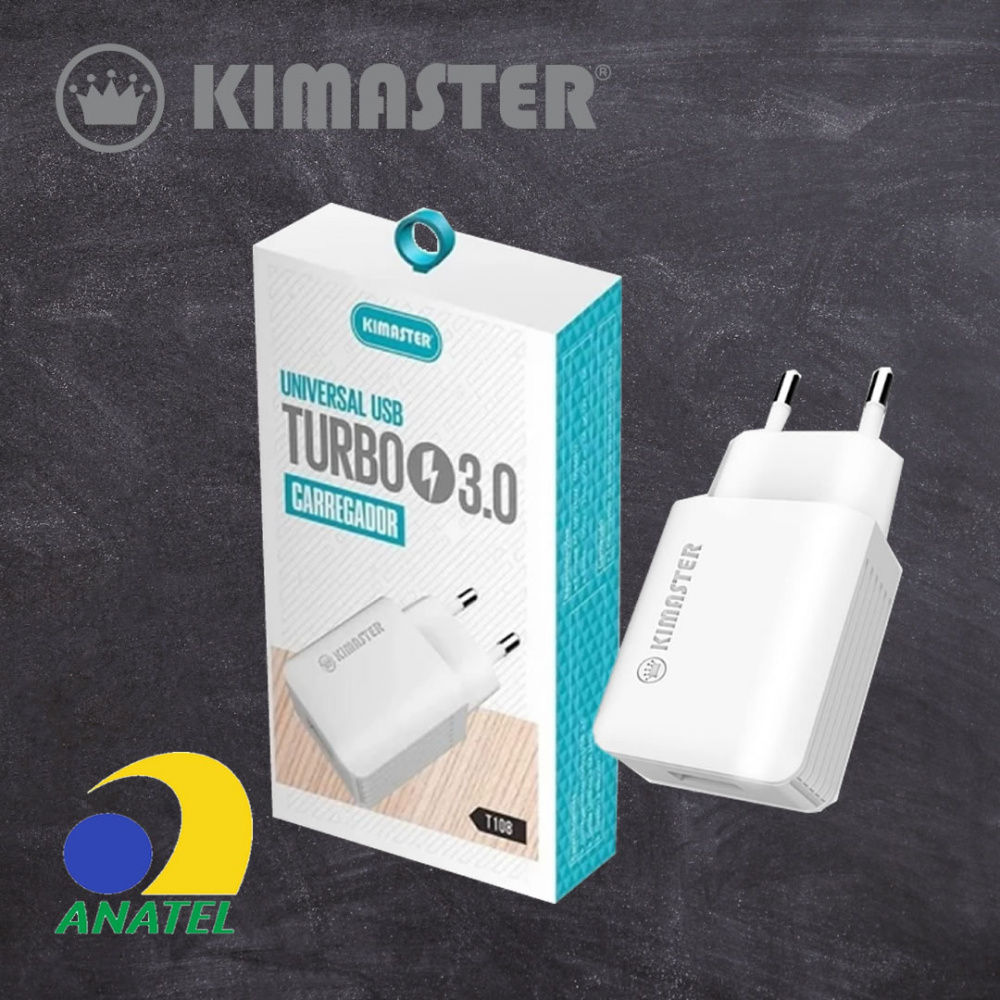 Fonte Carregadora Turbo Usb 3 0 Kimaster T108 Wilk Shop