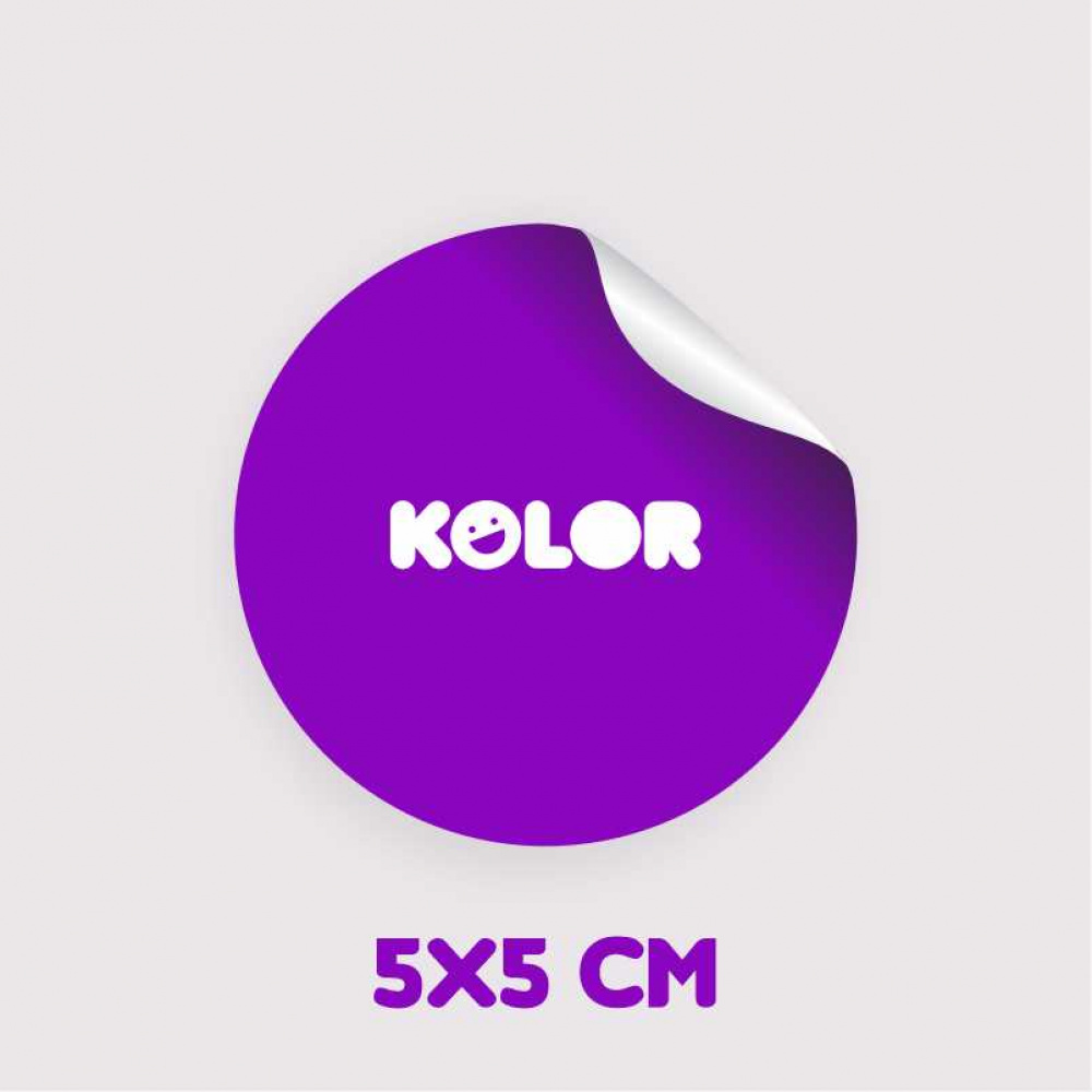 Adesivo Redondo 5x5 cm | Adesivo Personalizado Kolor Gráfica - Kolor ...