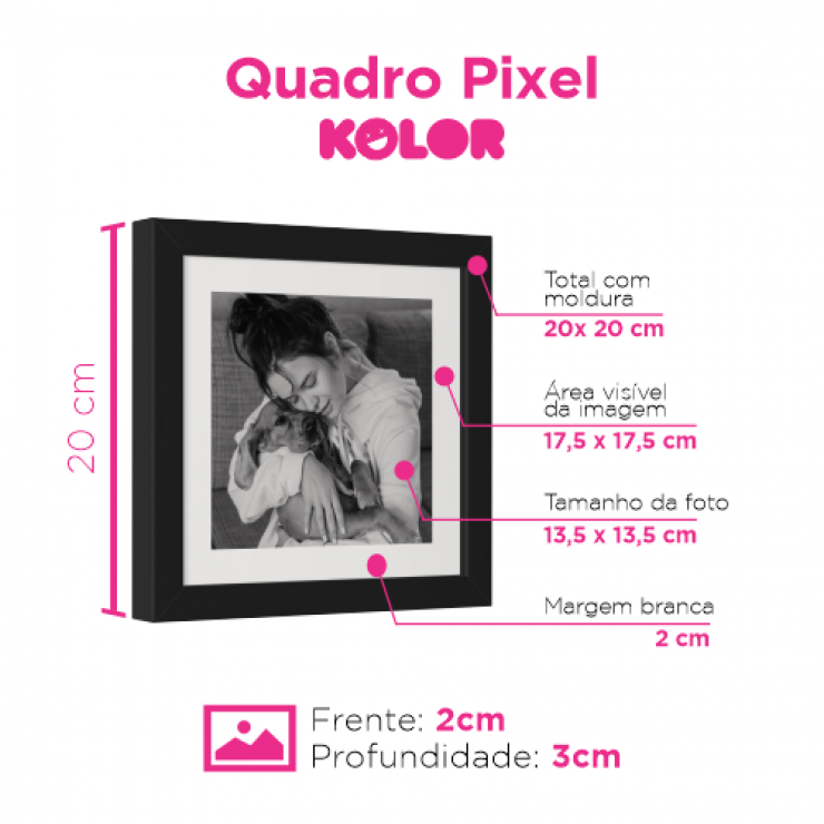 Kit Quadros Pixel 20x20cm