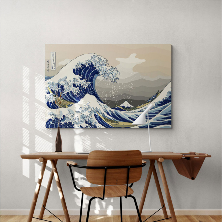 Tela Canvas A Grande Onda de Kanagawa - Hokusai