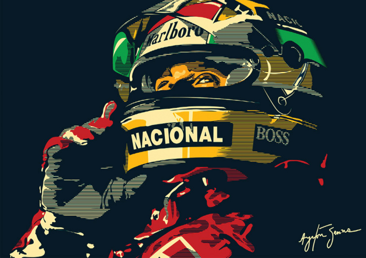 Quadro Ayrton Senna Abstrato