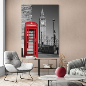 QUADRO CIDADE LONDRES - ÔNIBUS E BIG BEN - TAMANHO 40X60