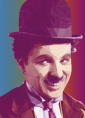 Quadro Charles Chaplin Geométrico