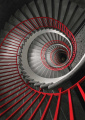 Quadro Escada Espiral Vermelha