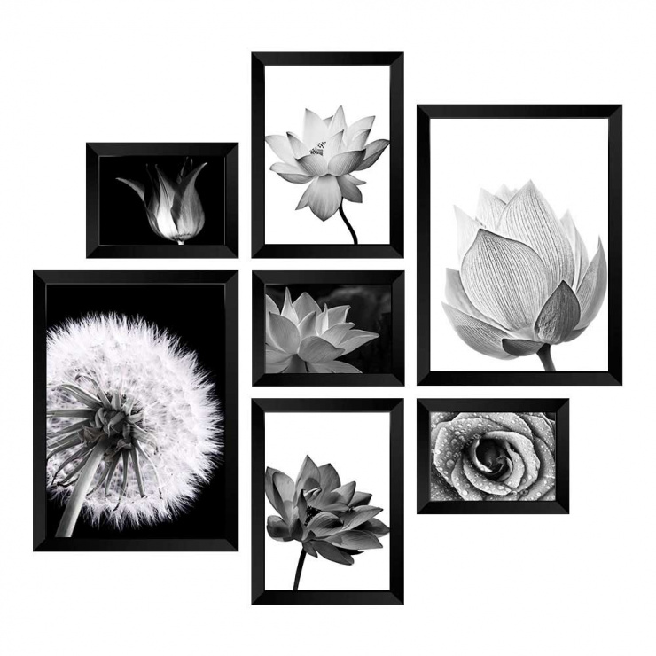 Quadro Floral - Kit de 7 quadros