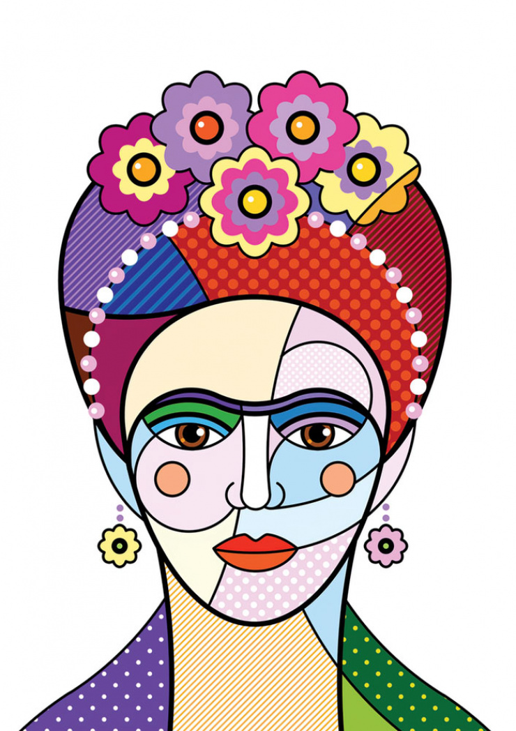 Quadro  Frida Kahlo Color