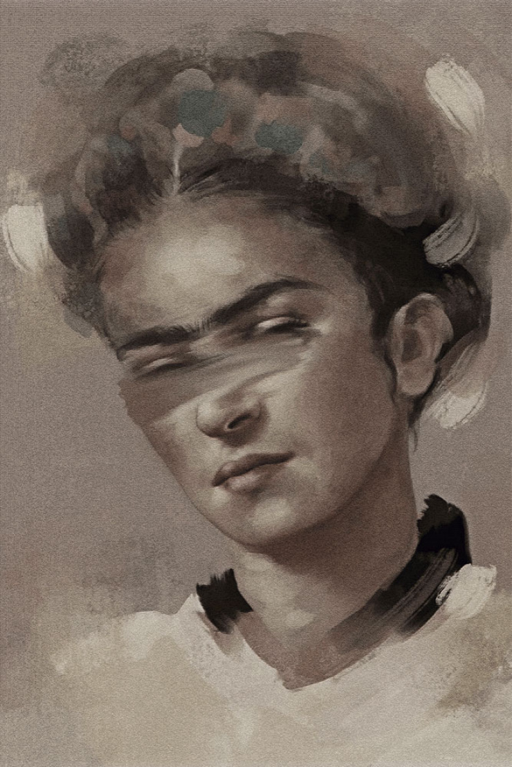 Tela Canvas Frida Kahlo Face