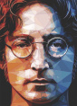 Quadro John Lennon Beatles Poligonal