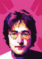 Quadro John Lennon Geométrico