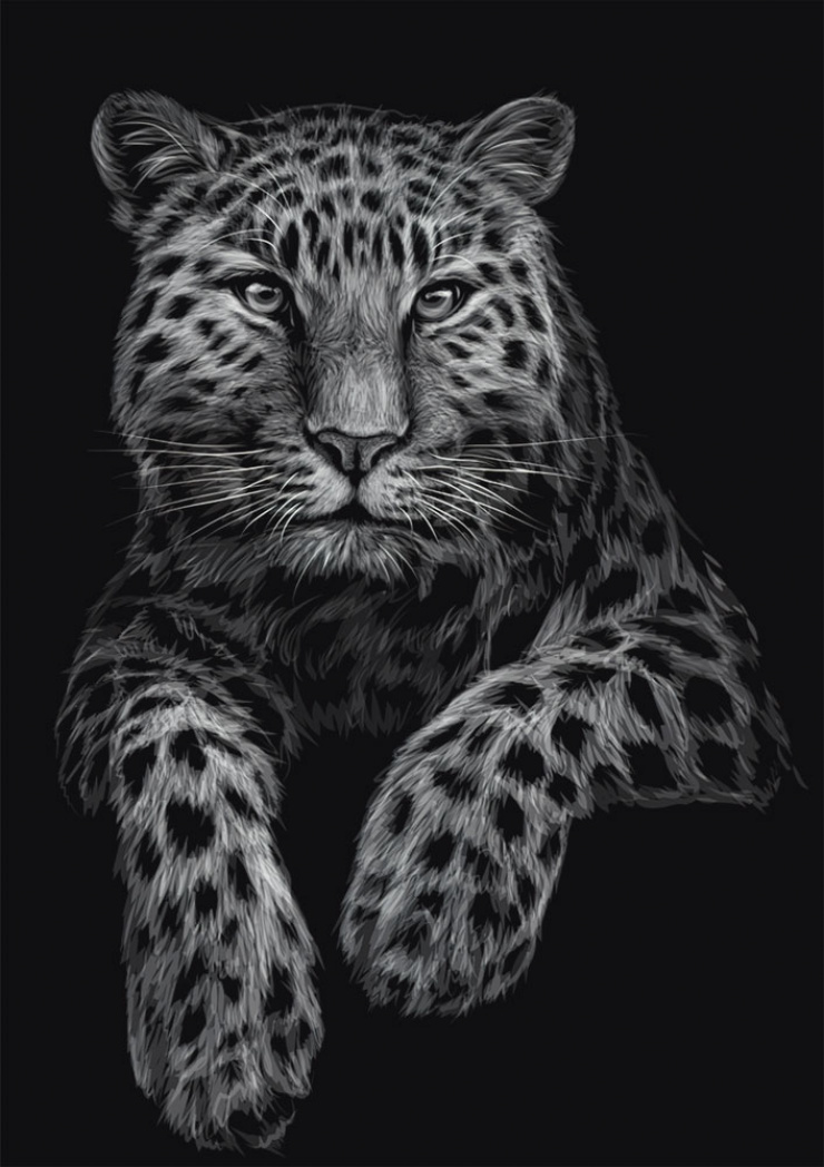 Quadro Leopardo Black