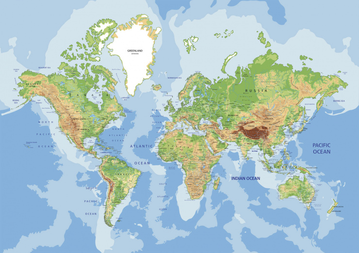 Quadro Mapa Mundi Geo