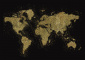 Quadro Mapa Mundi Gold