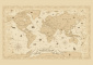 Quadro Mapa Mundi Vintage