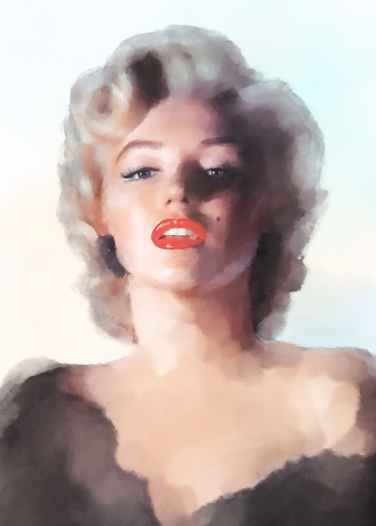 Quadro  Marilyn Monroe Aquarela