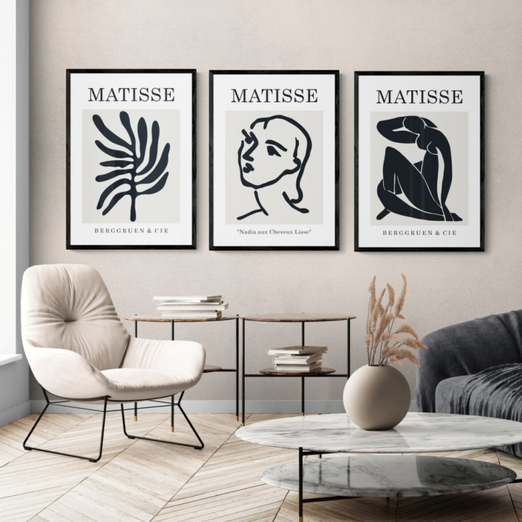 Quadro Matisse Trois - Kit de 3 Quadros