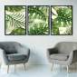 Quadro Palmeira Tropical - Kit de 3 Quadros