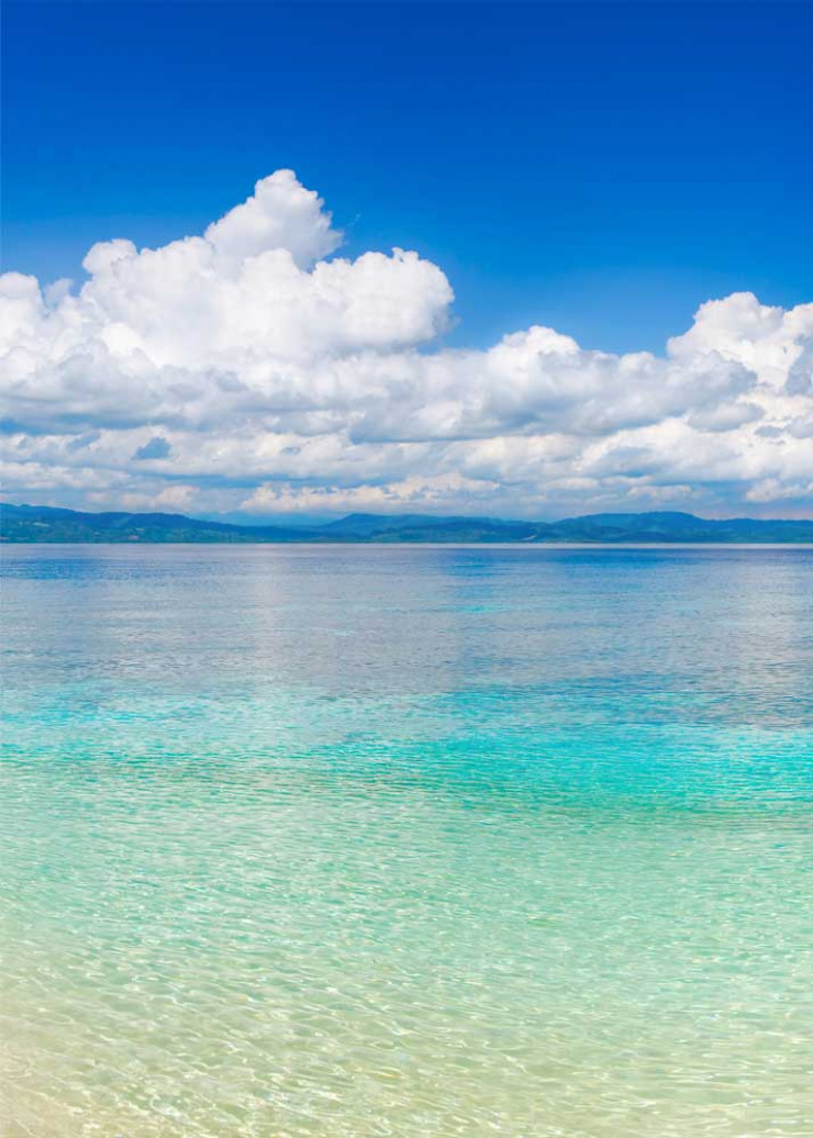 Quadro Praia Panorâmica Filipinas - Kit de 3 Quadros