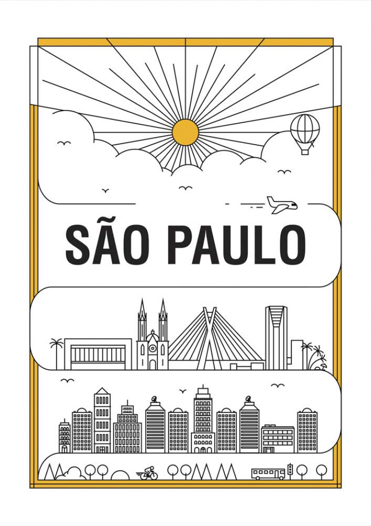 Quadro São Paulo em Traços