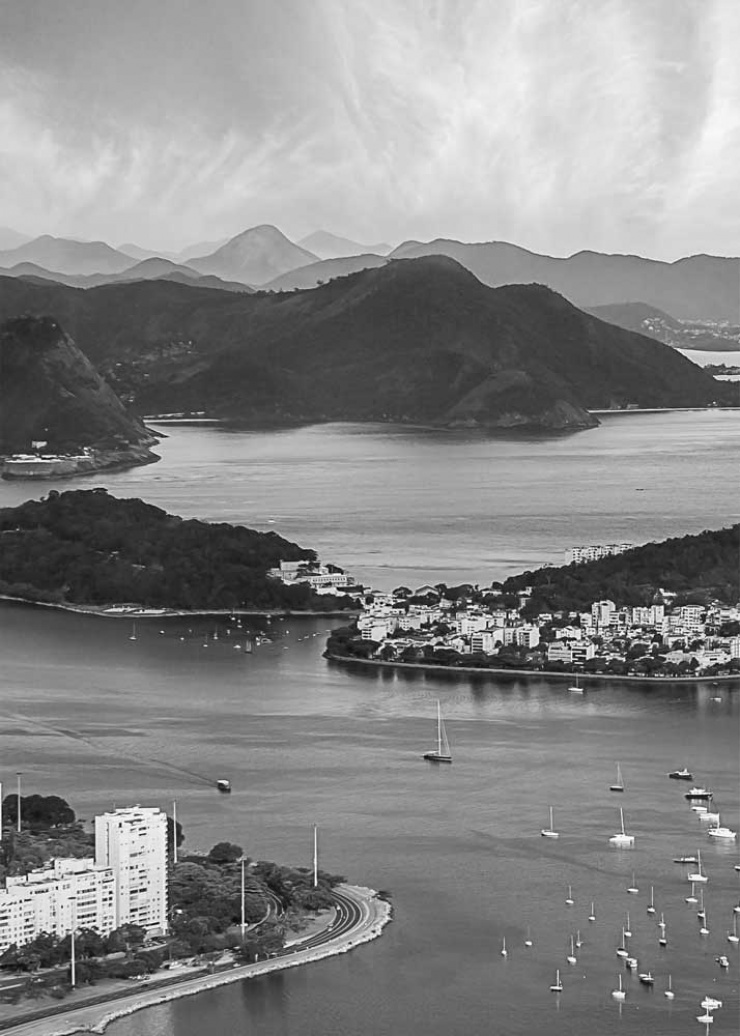 Quadro Skyline de Rio de Janeiro - Kit de 3 Quadros