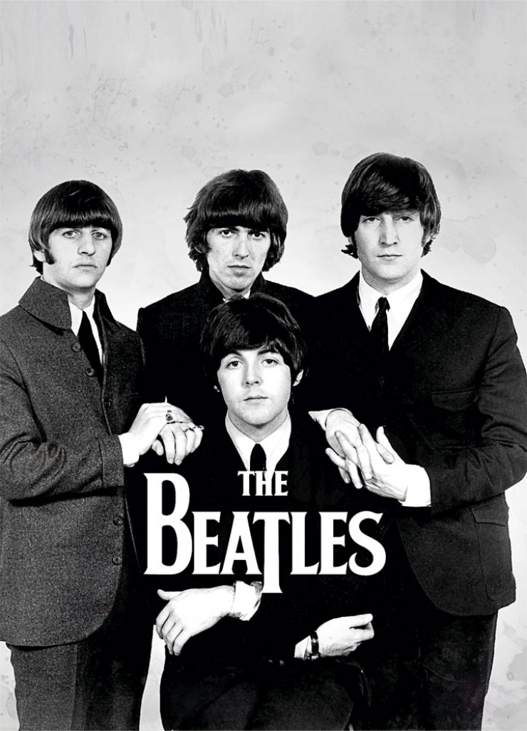 Quadro The Beatles Clássico P&B