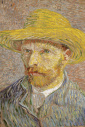Tela Canvas Van Gogh Auto Retrato com Chapéu de Palha