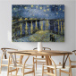 Tela Canvas Van Gogh Noite Estrelada sobre o Ródano