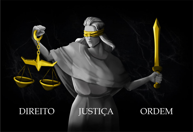 Tela Canvas Direito, Justiça e Ordem
