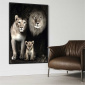 Tela Canvas Família de Leões Proteção