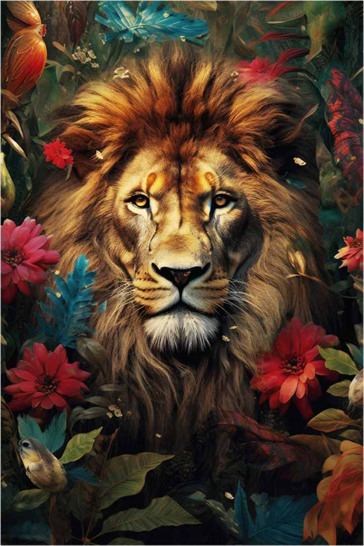 Tela Canvas Leão Nature