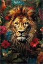 Tela Canvas Leão Nature