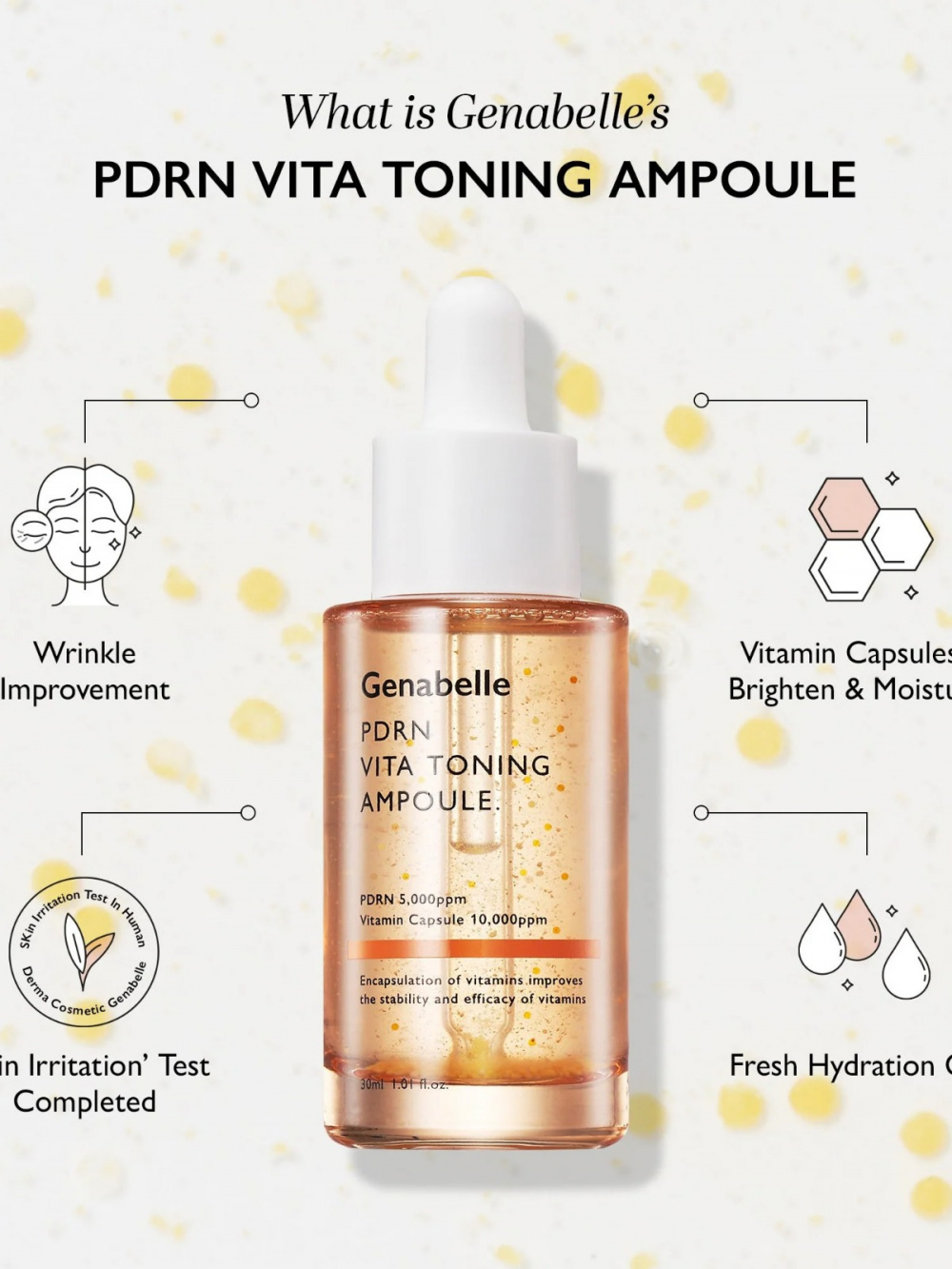 Sérum facial com PDRN Genabelle PDRN Vita Toning Ampoule 30ml