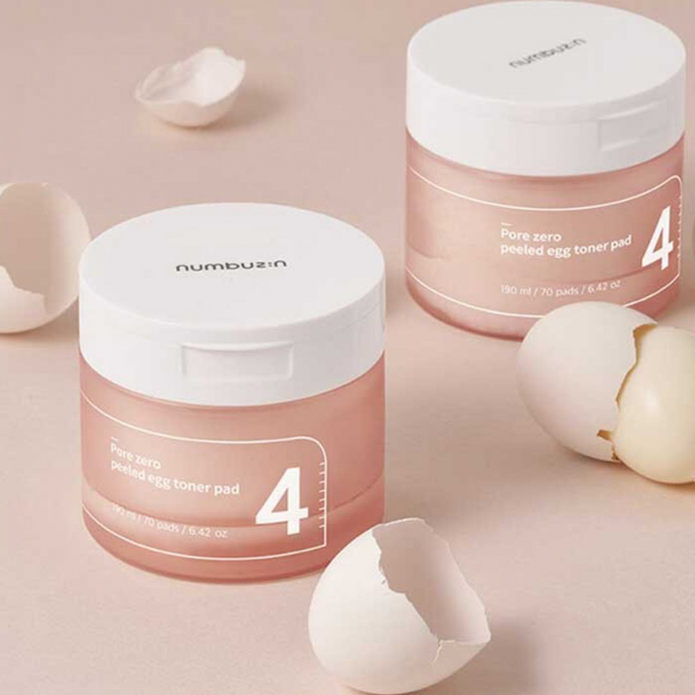 Tônico facial Numbuzin Nº4 Pore Zero Peeled Egg Essence Toner Pad