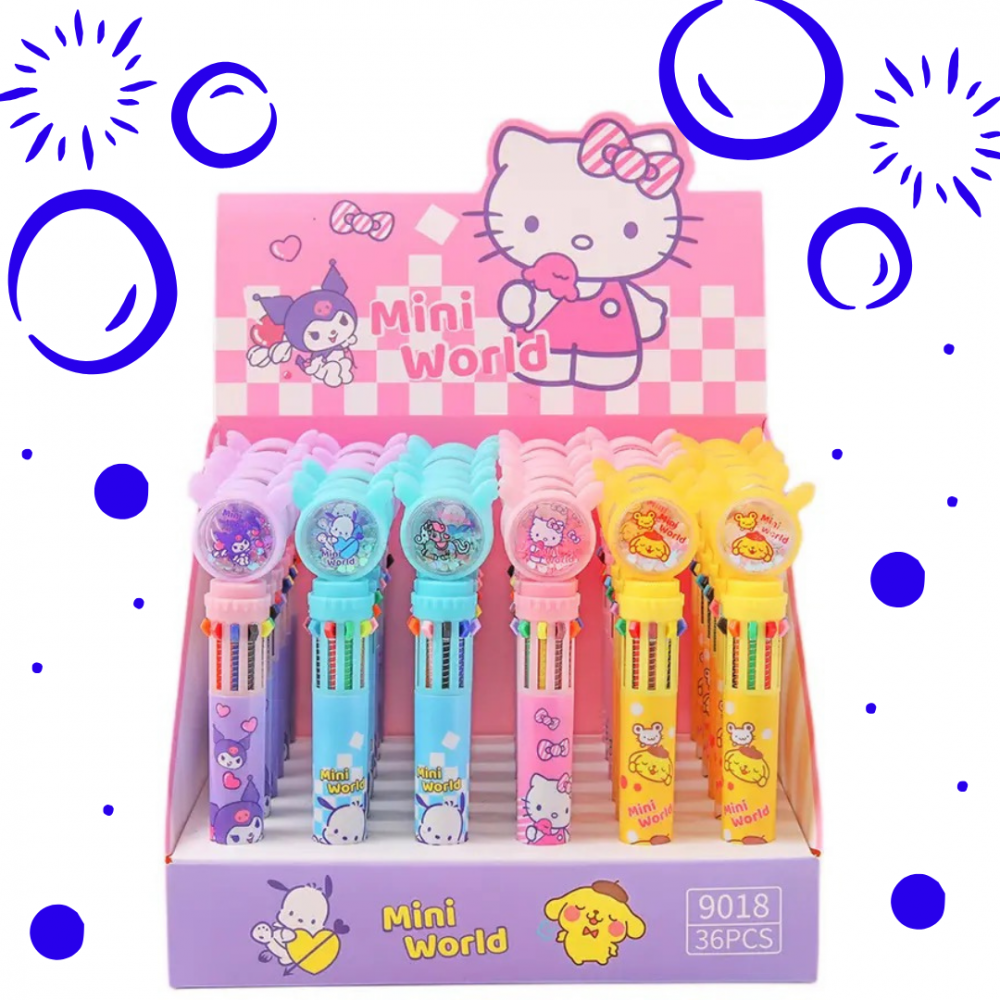 Caneta Sanrio 10 Cores LaLoAnimeGifts