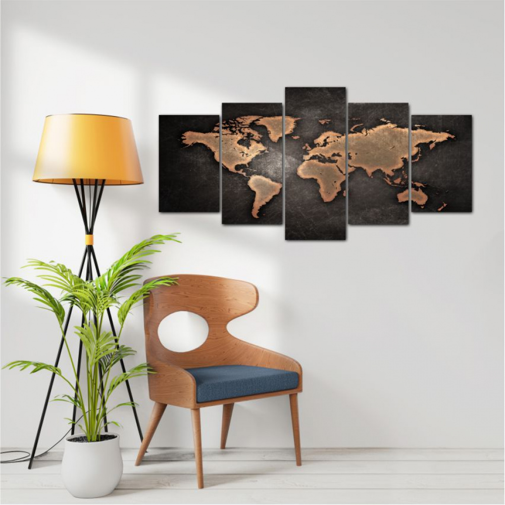 Quadro Decorativo Mapa Mundi Lanamix Quadros Decorativos