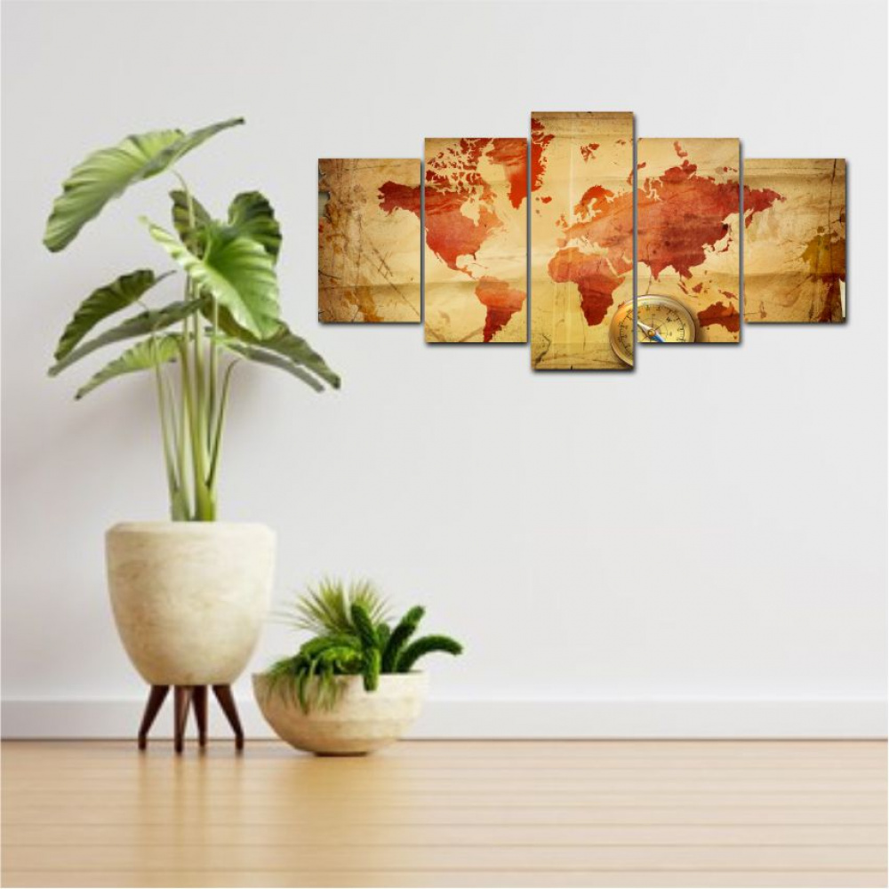 Quadro Decorativo Mapa Mundi B Ssola Lanamix Quadros Decorativos