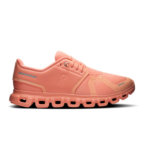 Tênis On Running Cloud 6 Feminino Vermelho Sunstone Sunstone