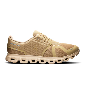 Tênis On Running Cloud 6 Masculino Bege Chai Sand