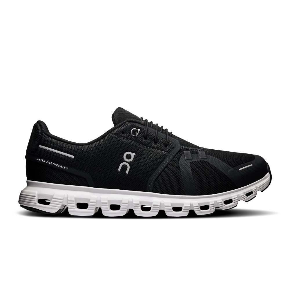 Tênis On Running Cloud 6 Masculino Preto e Branco