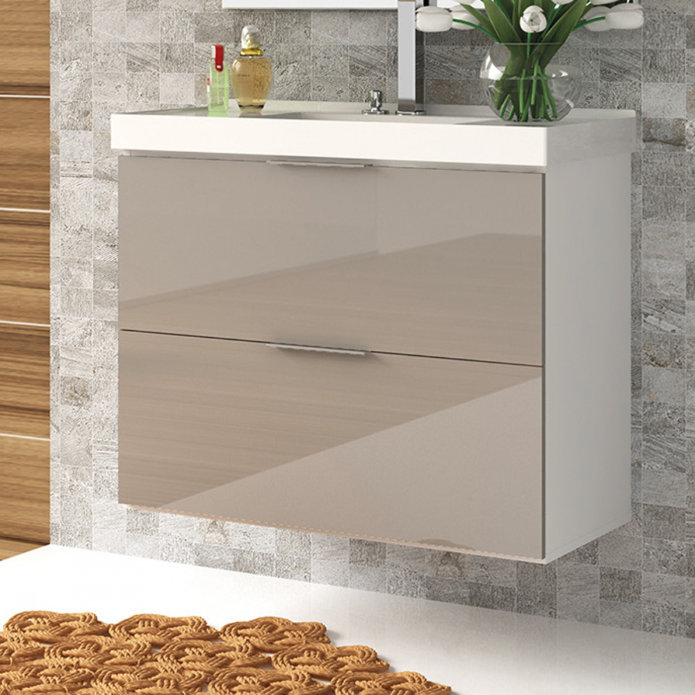 Gabinete para banheiro 03 gavetas sem tampo/lavatório Pietra 80cm ...