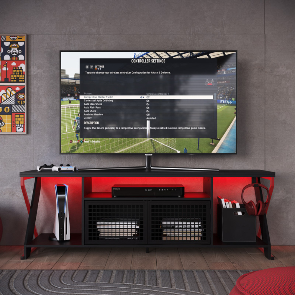 Rack Gamer Estilo Industrial para Tv até 60