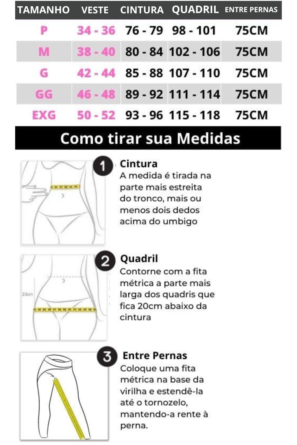 Calça Feminina Modeladora Cintura Alta Branca - Empina Bumbum e Comprime a  Barriga - VZ023 - VIZZALE