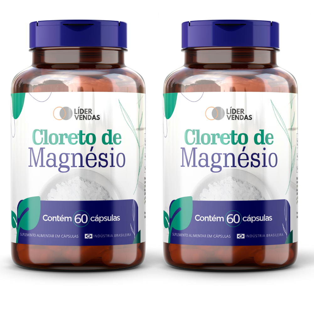 Cloreto de Magnésio 500mg 60 capsulas kit com 2 potes - Energia, Saúde ...