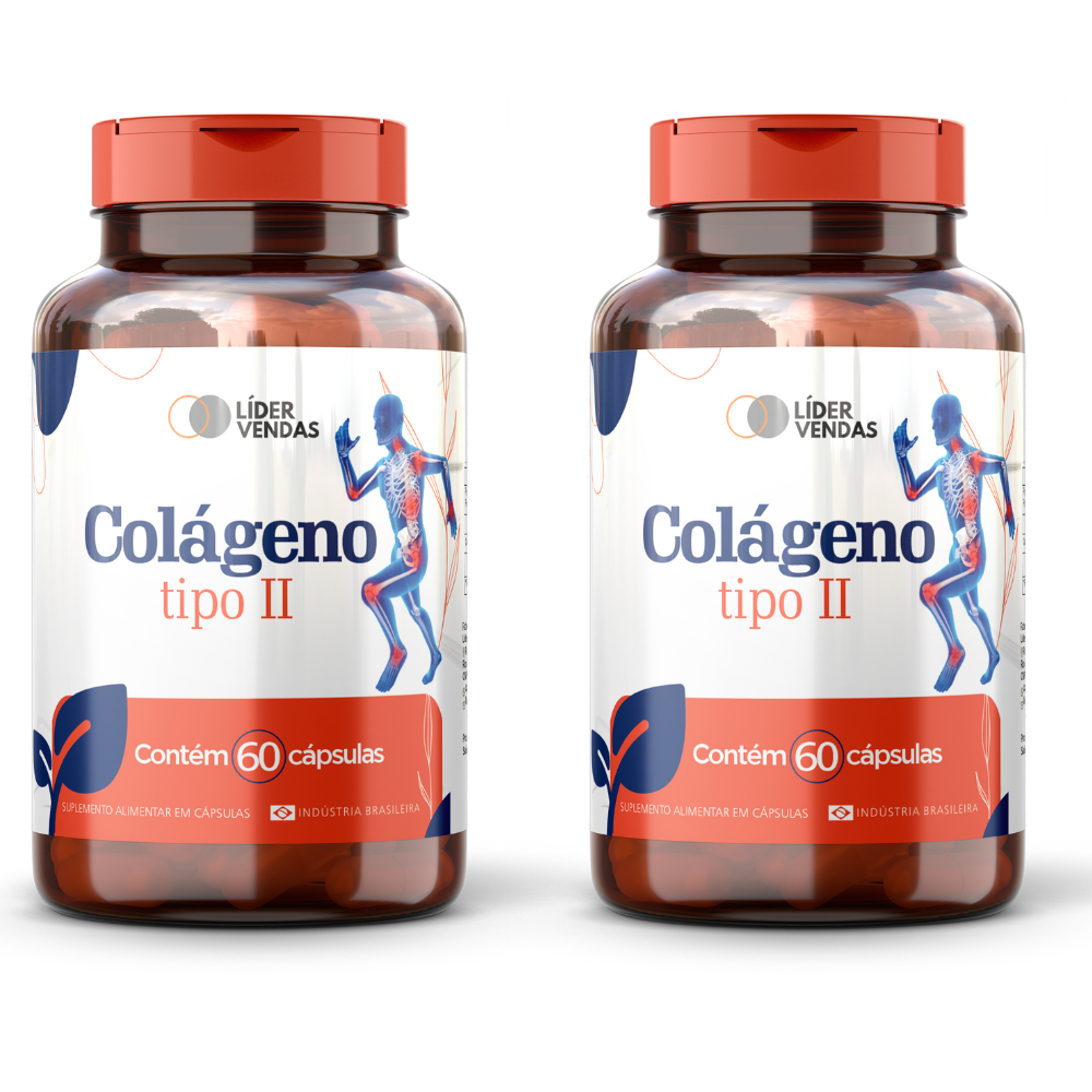 Colágeno Tipo 2 500mg kit com 2 potes Articulações Fortes e Mobilidade ...