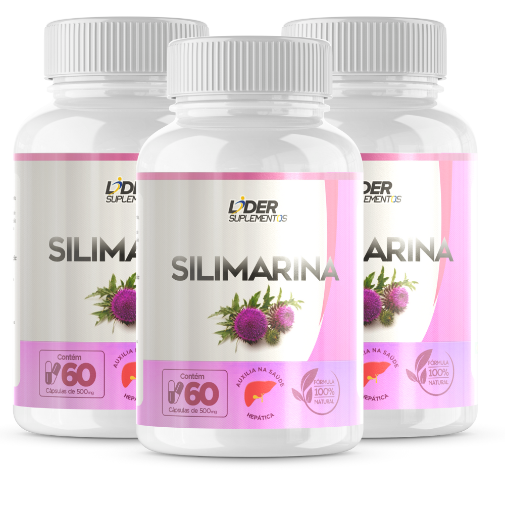 Silimarina 500mg 60 capsulas kit com 3 potes - Proteção e Saúde para o ...