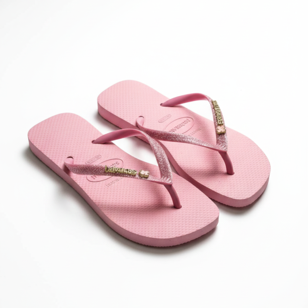 Havaianas Slim Glossy (ou Shine) - Rosa Chiclete - Lima imports
