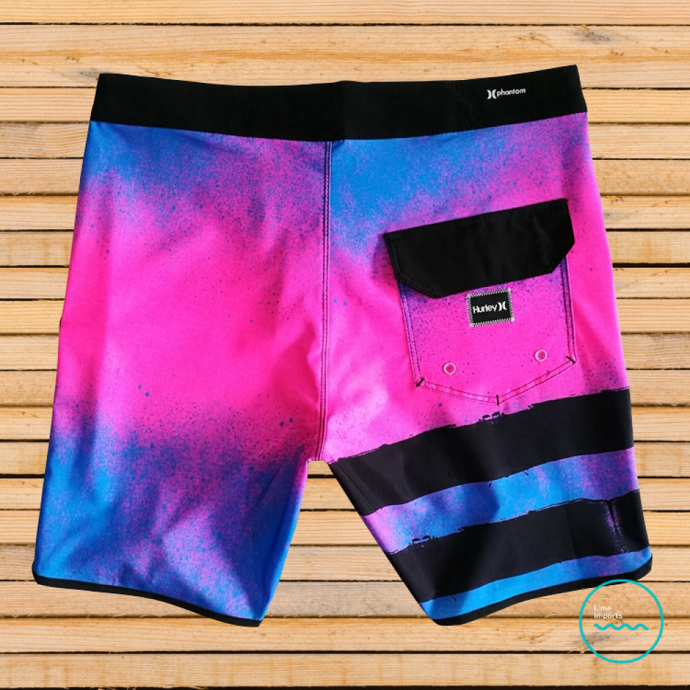 short hurley feminino rosa