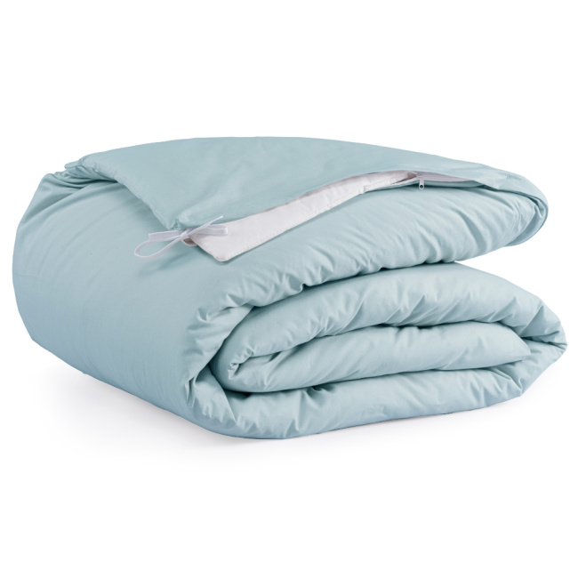 Capa de Edredom Duvet Casal Algodão Percal Confort 200 Fios com Zíper Azul