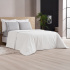 Capa de Edredom Duvet King Percal 400 Fios Acetinado Dupla Face com Zíper Branco
